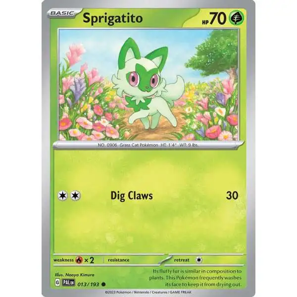 Pokemon Trading Card Game Paldea Evolved Common Sprigatito #13