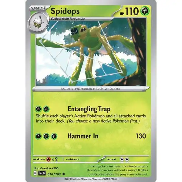 Pokemon Trading Card Game Paldea Evolved Uncommon Spidops #18
