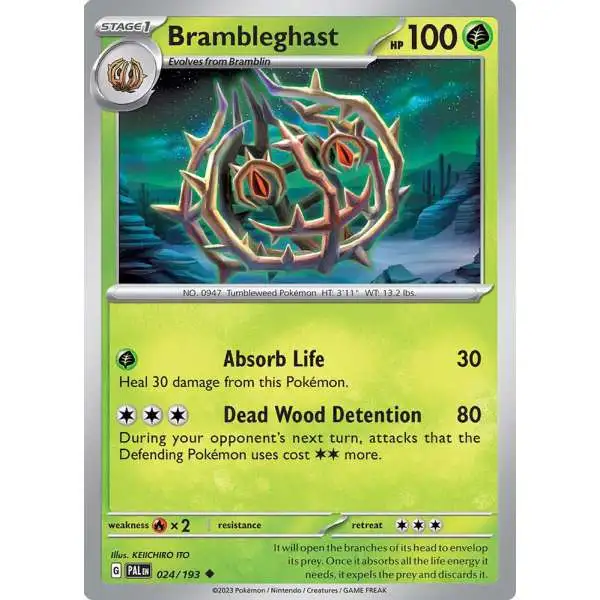 Pokemon Trading Card Game Paldea Evolved Uncommon Brambleghast #24