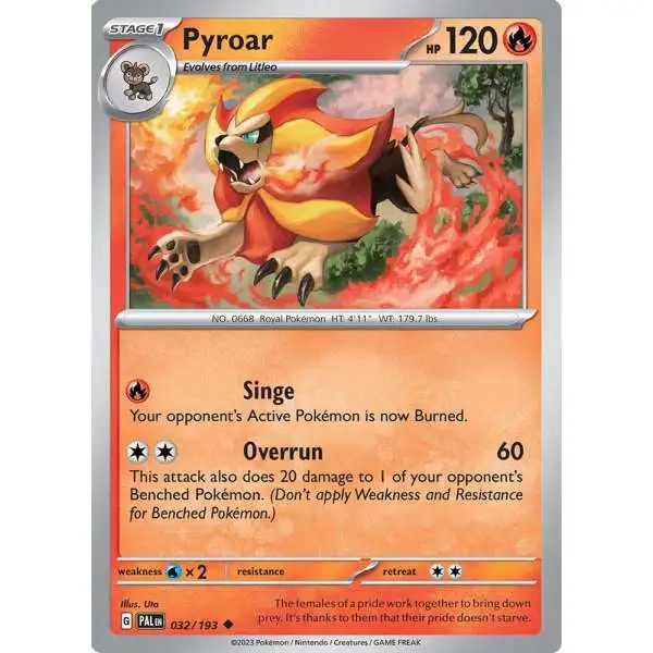 Pokemon Trading Card Game Paldea Evolved Uncommon Pyroar #32