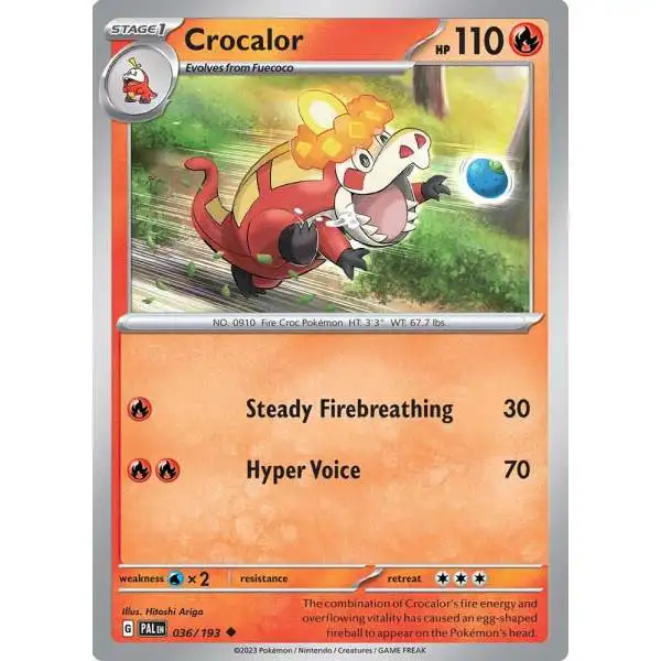Pokemon Trading Card Game Paldea Evolved Uncommon Crocalor #36