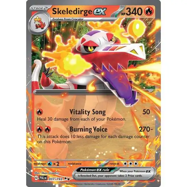 Pokemon Trading Card Game Paldea Evolved Double Rare Skeledirge ex #37