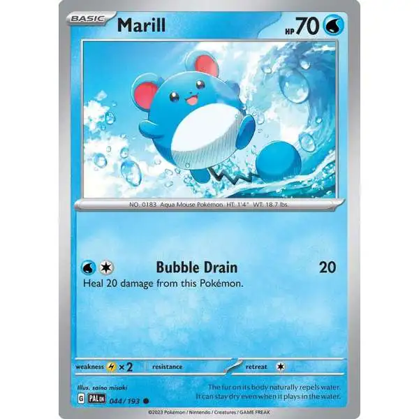 Pokemon Trading Card Game Paldea Evolved Common Marill #44