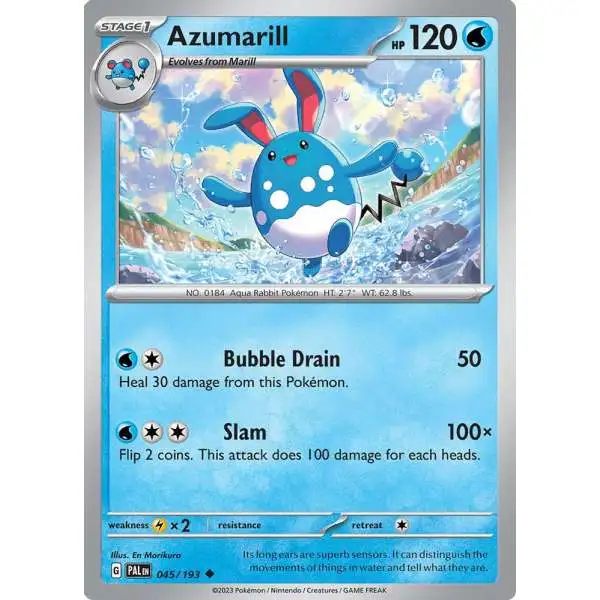 Pokemon Trading Card Game Paldea Evolved Uncommon Azumarill #45