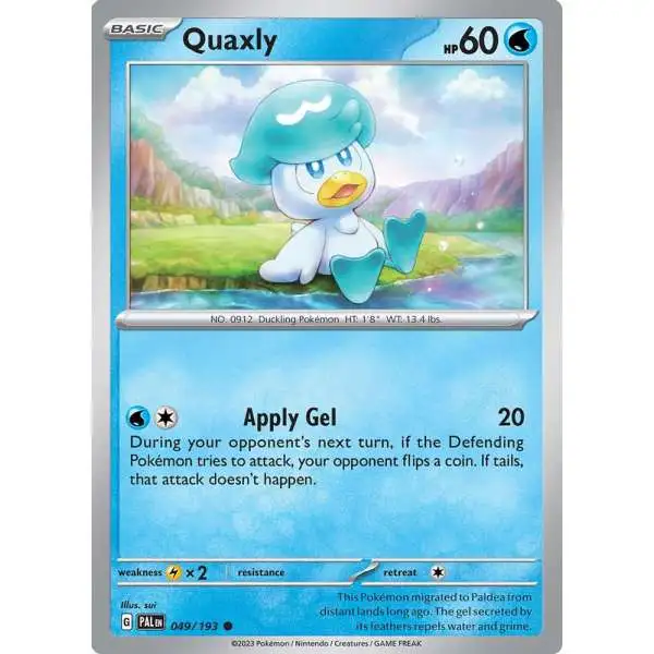 Pokemon Trading Card Game Paldea Evolved Common Quaxly #49