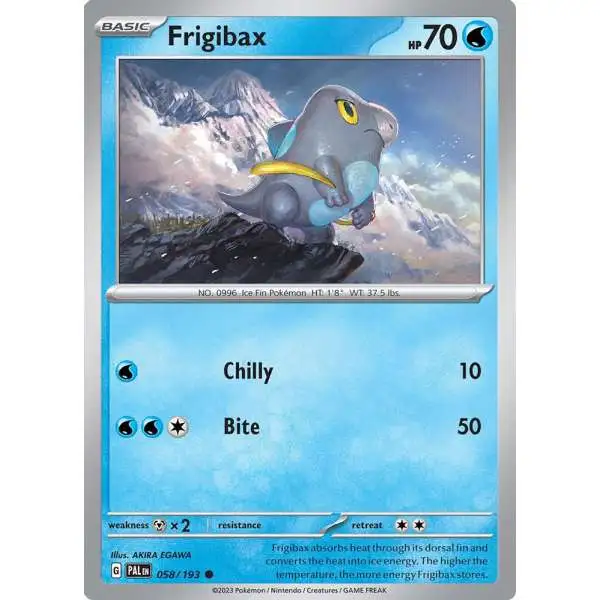 Pokemon Trading Card Game Paldea Evolved Common Frigibax #58