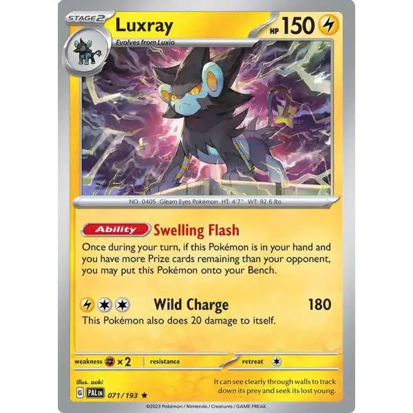 Pokemon Trading Card Game Paldea Evolved Rare Luxray #71