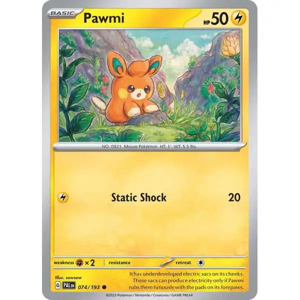 Pokemon Trading Card Game Paldea Evolved Cosmos Holo Pawmi #74