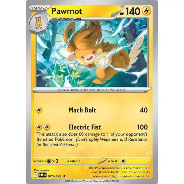 Pokemon Trading Card Game Paldea Evolved Rare Pawmot #76