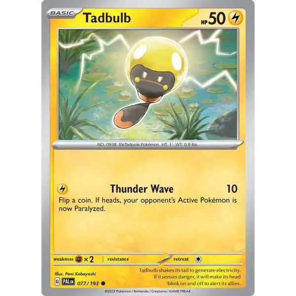 Pokemon Trading Card Game Paldea Evolved Common Tadbulb #77