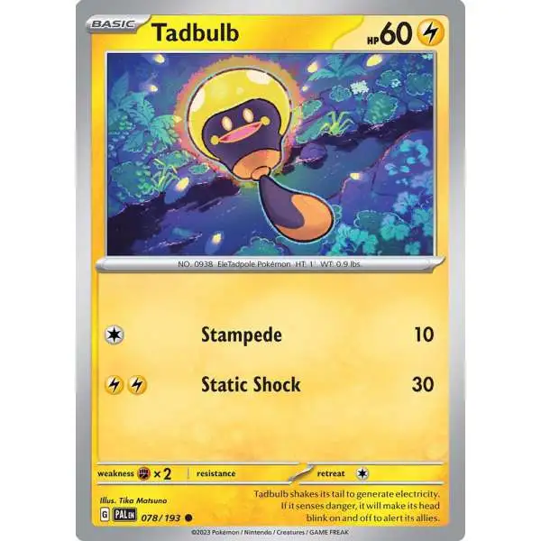 Pokemon Trading Card Game Paldea Evolved Common Tadbulb #78