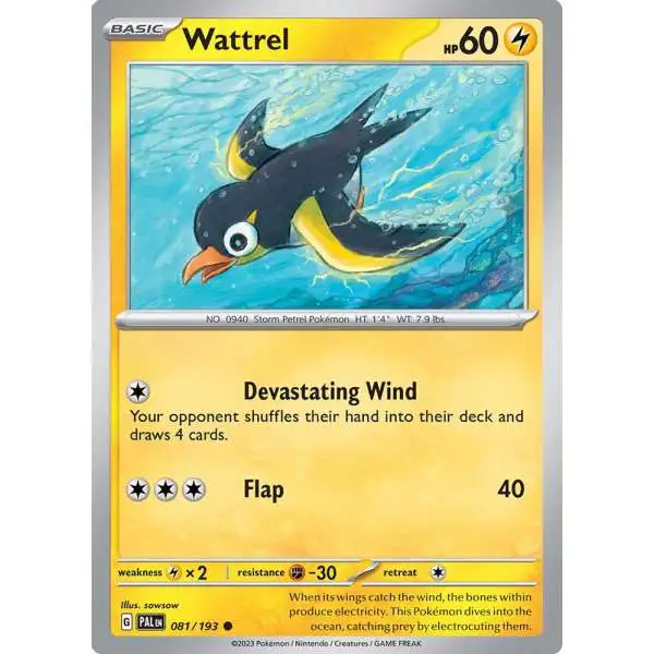 Pokemon Trading Card Game Paldea Evolved Common Wattrel #81