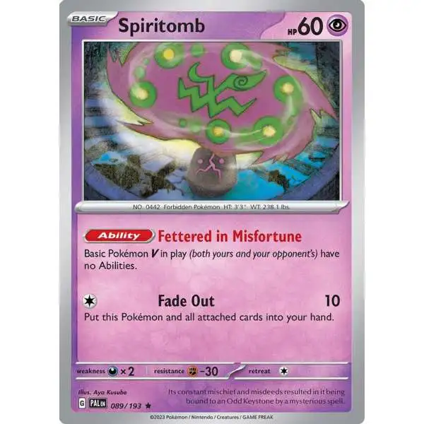 Spiritomb, Paldea Evolved, TCG Card Database