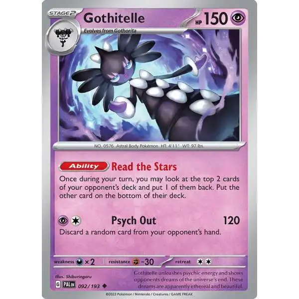 Pokemon Trading Card Game Paldea Evolved Uncommon Gothitelle #92