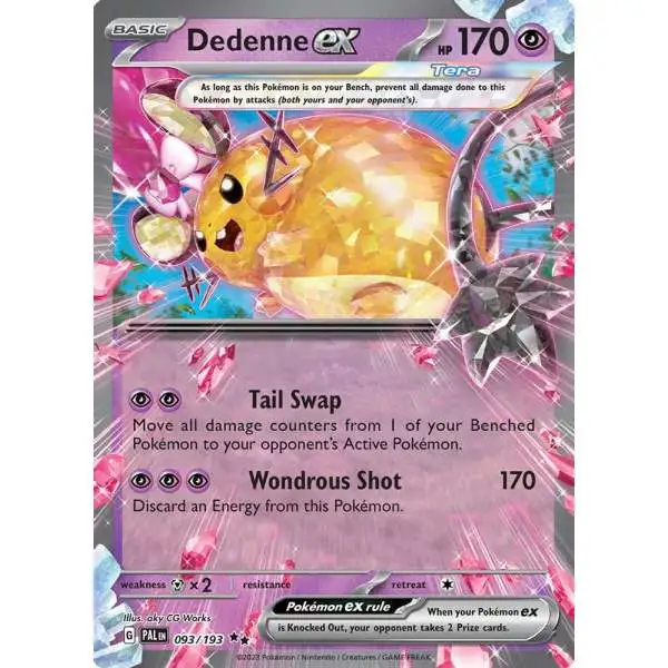 Pokemon Trading Card Game Paldea Evolved Double Rare Dedenne ex #93