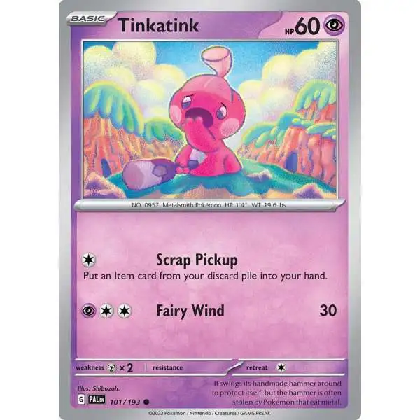 Pokemon Trading Card Game Paldea Evolved Common Tinkatink #101