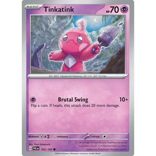 Pokemon Trading Card Game Paldea Evolved Common Tinkatink #102