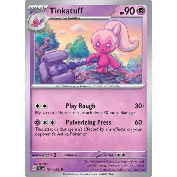 Pokemon Trading Card Game Paldea Evolved Uncommon Tinkatuff #104