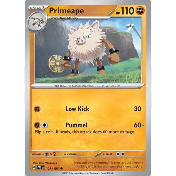 Pokemon Trading Card Game Paldea Evolved Uncommon Primeape #107