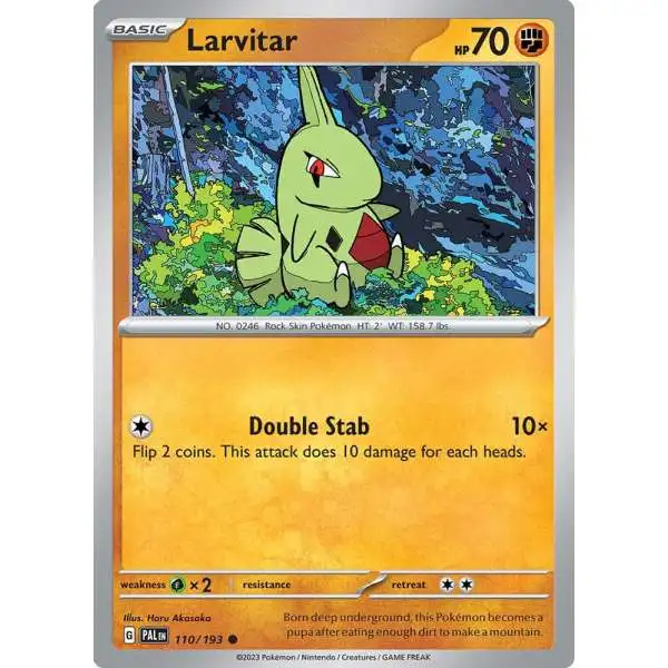 Pokemon Trading Card Game Paldea Evolved Common Larvitar #110