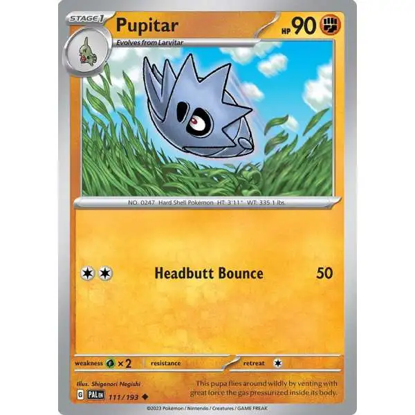 Pokemon Trading Card Game Paldea Evolved Uncommon Pupitar #111