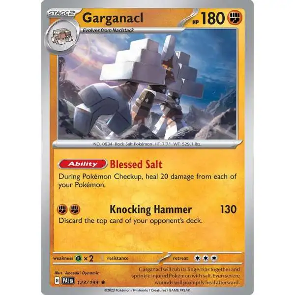 Pokemon Trading Card Game Paldea Evolved Rare Garganacl #123