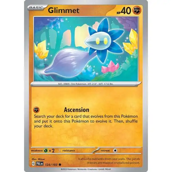 Pokemon Trading Card Game Paldea Evolved Common Glimmet #124