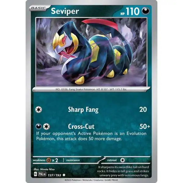 Pokemon Trading Card Game Paldea Evolved Uncommon Seviper #137
