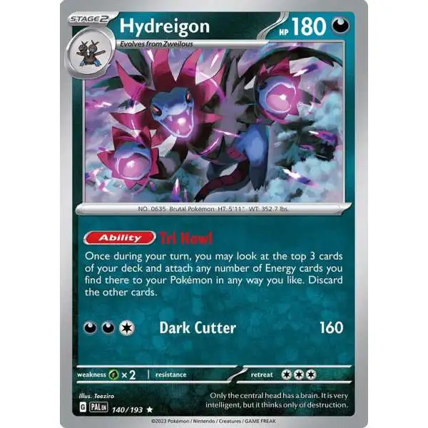 Pokemon Trading Card Game Paldea Evolved Rare Hydreigon #140