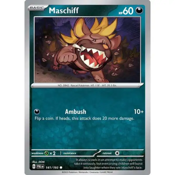 Pokemon Trading Card Game Paldea Evolved Common Maschiff #141