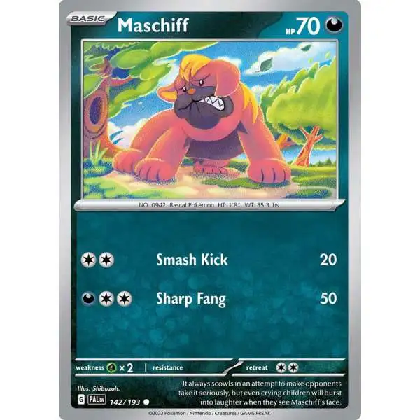 Pokemon Trading Card Game Paldea Evolved Common Maschiff #142