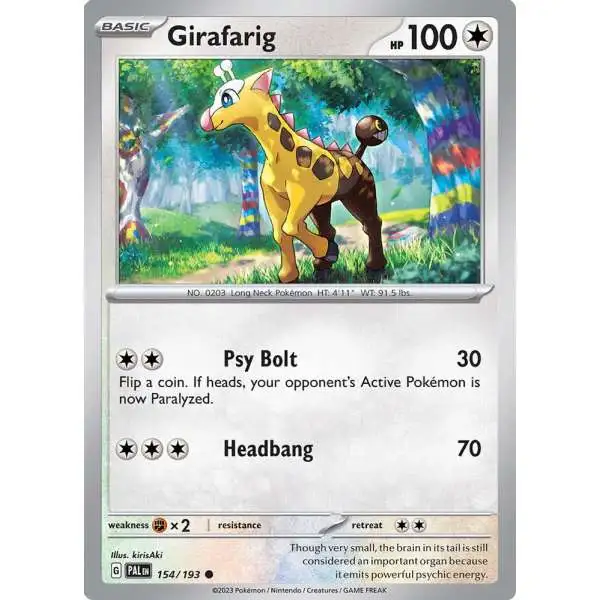 Pokemon Trading Card Game Paldea Evolved Common Girafarig #154