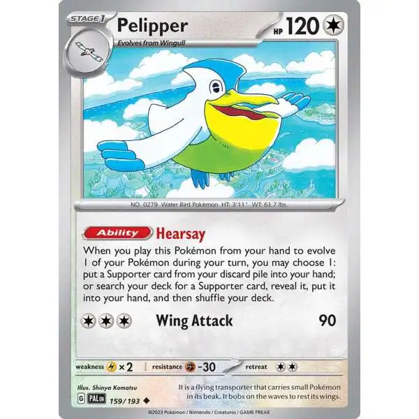 Pokemon Trading Card Game Paldea Evolved Uncommon Pelipper #159
