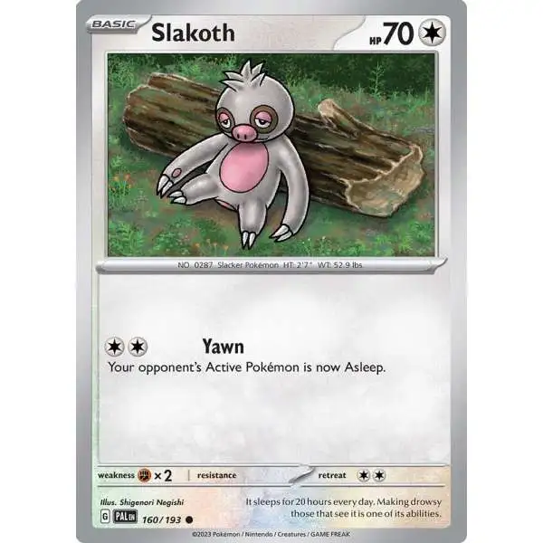 Pokemon Trading Card Game Paldea Evolved Common Slakoth #160