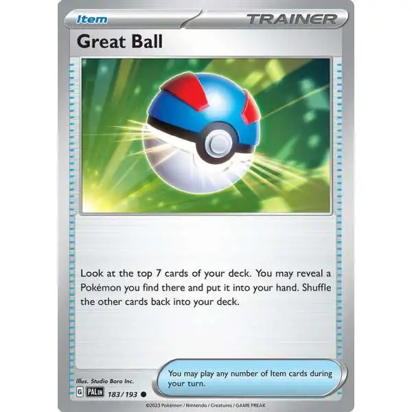 Pokemon Trading Card Game Paldea Evolved Common Great Ball #183