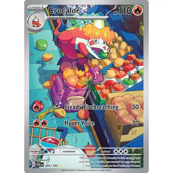 Pokemon Trading Card Game Paldea Evolved Illustration Rare Crocalor #202