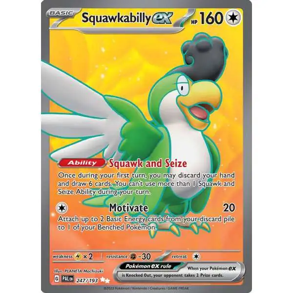 Pokemon Trading Card Game Paldea Evolved Ultra Rare Squawkabilly ex #247