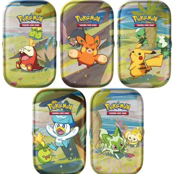 Pokemon Trading Card Game Paldea Friends Set of 5 Mini Tins [2 Booster Packs Per Tin]