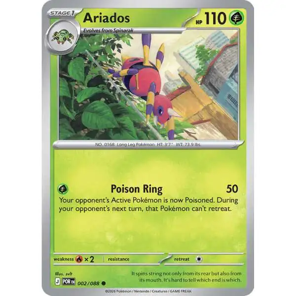 Pokemon Trading Card Game ME03: Perfect Order Common Ariados #2 [Reverse Holofoil]
