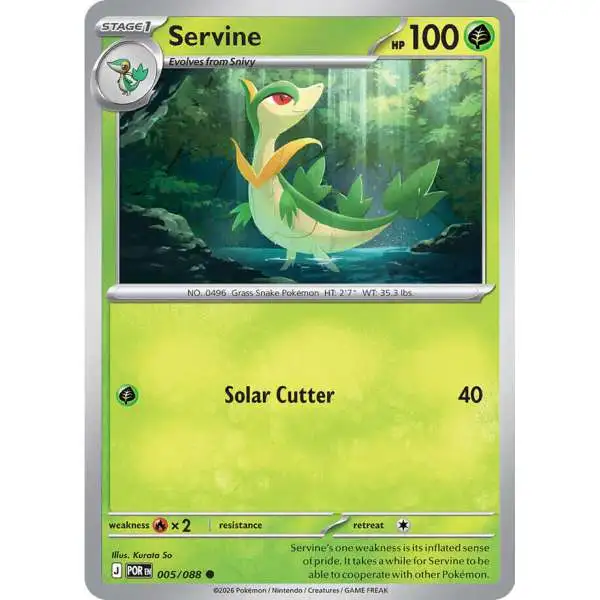 Pokemon Trading Card Game ME03: Perfect Order Common Servine #5 [Reverse Holofoil]