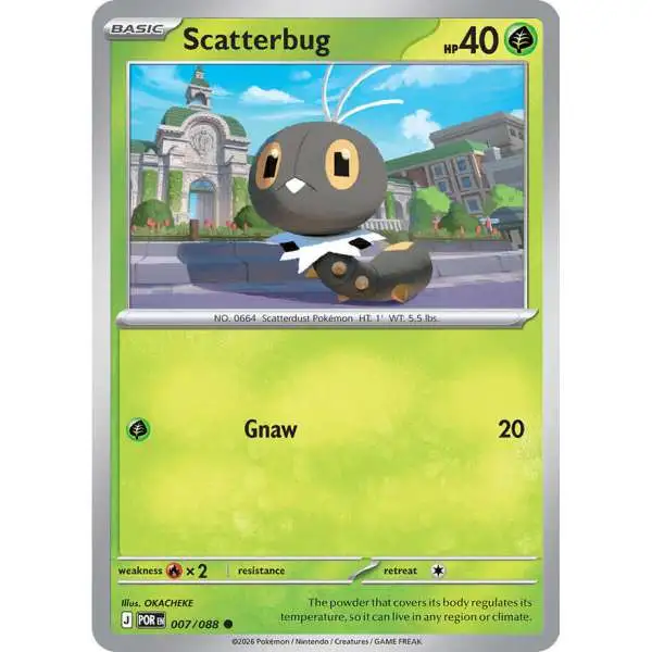 Pokemon Trading Card Game ME03: Perfect Order Common Scatterbug #7 [Reverse Holofoil]