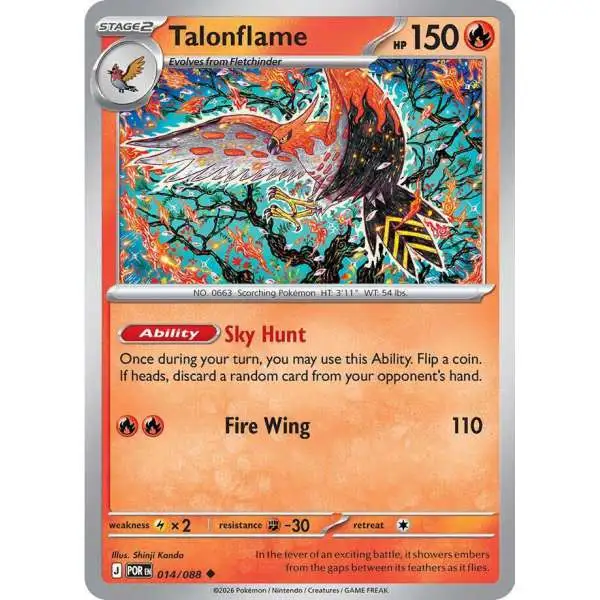 Pokemon Trading Card Game ME03: Perfect Order Uncommon Talonflame #14