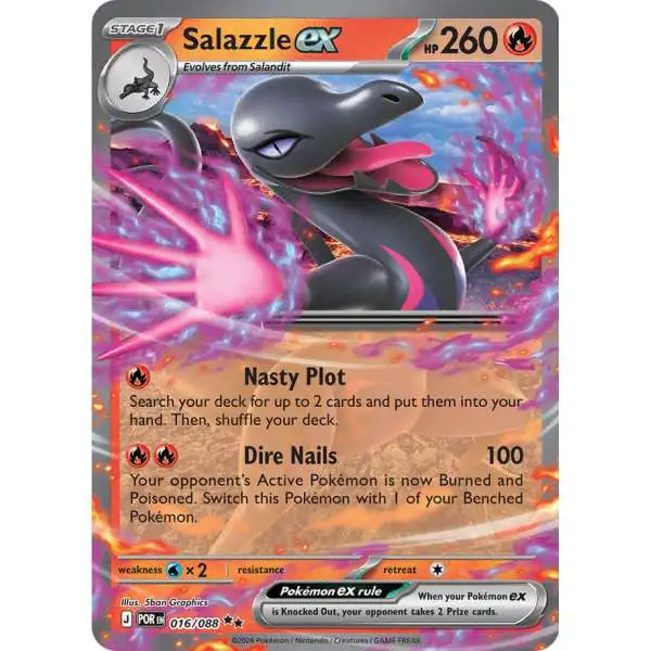 Pokemon Trading Card Game ME03: Perfect Order Double Rare Salazzle ex #16