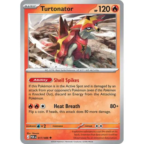Pokemon Trading Card Game ME03: Perfect Order Uncommon Turtonator #17 [Reverse Holofoil]
