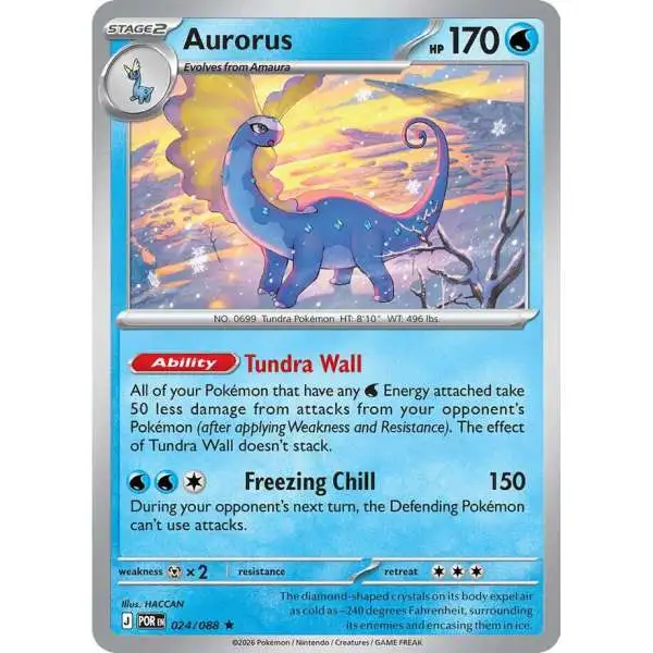 Pokemon Trading Card Game ME03: Perfect Order Rare Aurorus #24 [Reverse Holofoil]