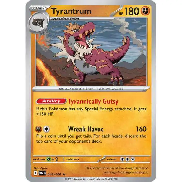 Pokemon Trading Card Game ME03: Perfect Order Rare Tyrantrum #45