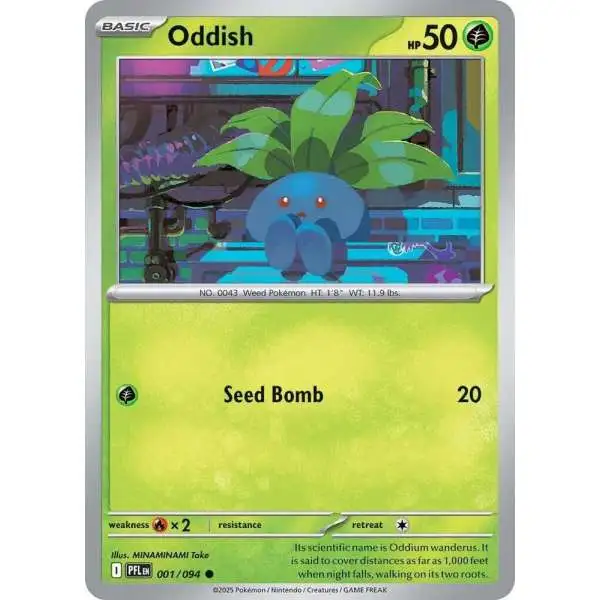 Pokemon Trading Card Game Phantasmal Flames Common Oddish #1