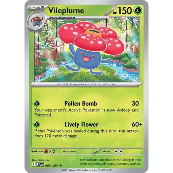 Pokemon Trading Card Game Phantasmal Flames Holo Rare Vileplume #3