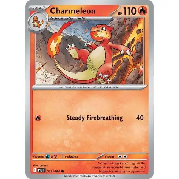 Pokemon Trading Card Game Phantasmal Flames Common Charmeleon #12