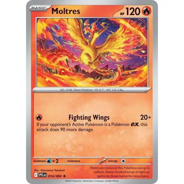 Pokemon Trading Card Game Phantasmal Flames Holo Rare Moltres #14